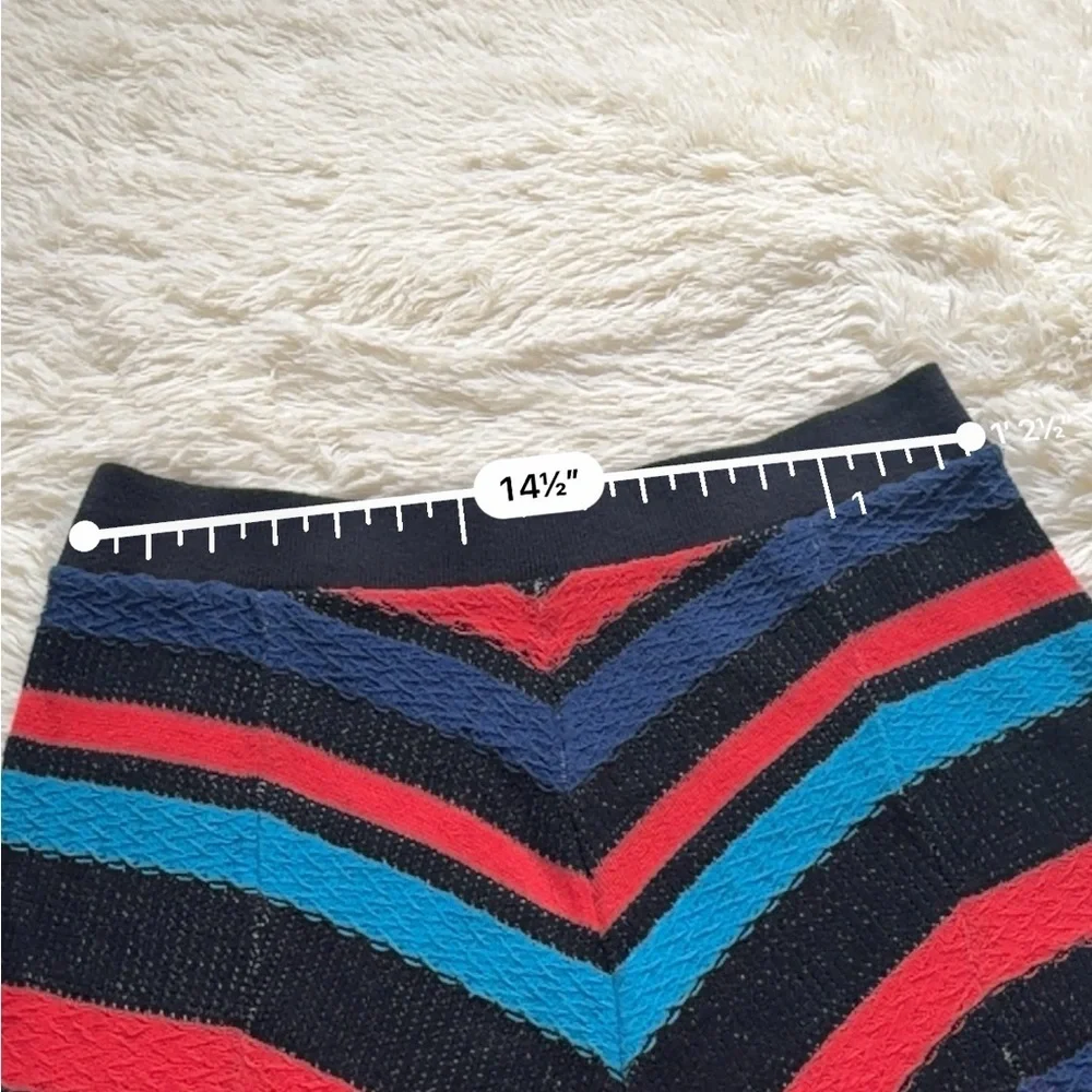 Free People Multicolor Chevron A-Line Skirt